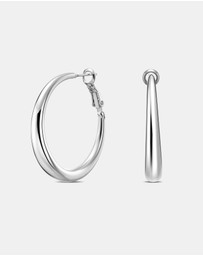 Mestige - Moonbeam Hoops - Silver Plated