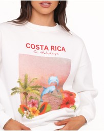 Petal & Pup - Ravello Costa Rica Sweatshirt - White