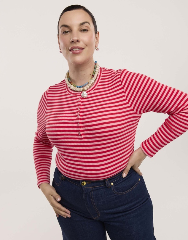 Obus - Traveller Waffle Henley Top