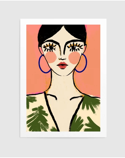 Olive et Oriel - Big Eyes by Treechild Art Print