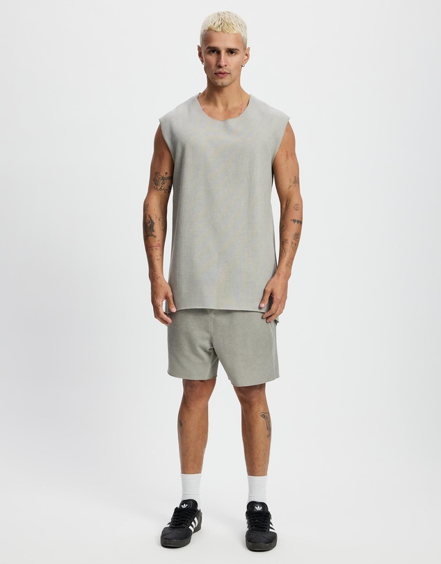 Surrounded By Ghosts - The Santite Crew Knit Raw Neck Vest