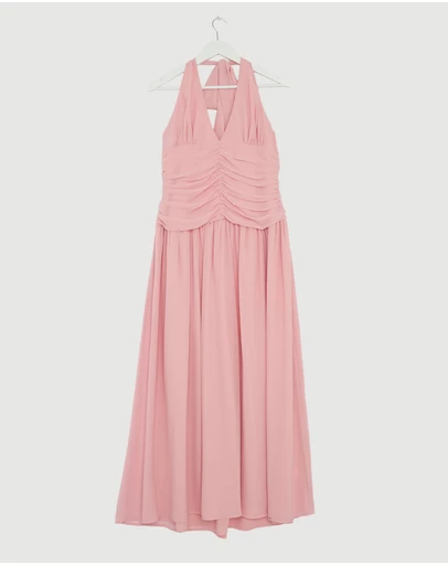 Revibe - Repaired CHANCERY Talara Halter Maxi Dress - AU 12