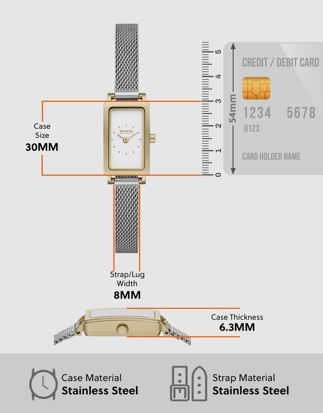 Skagen - Hagen Micro Silver Tone Analogue Watch