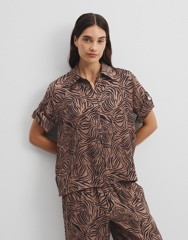 Country Road - Print Short Sleeve Cupro Shirt