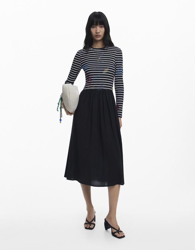 Desigual - Striped combined dress