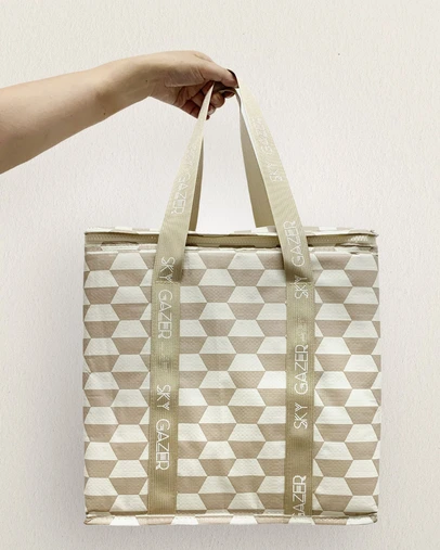 Sky Gazer - Insulated Freezer Shopping Bag - Taupe