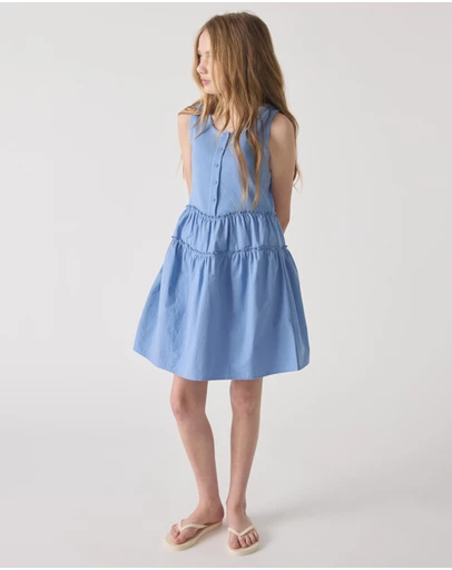 Decjuba Kids - Piper Tiered Mini Dress - Teens