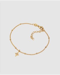 Elli Jewelry - Bracelet Crystal Star Pendant 925 Sterling Silver Gold-Plated