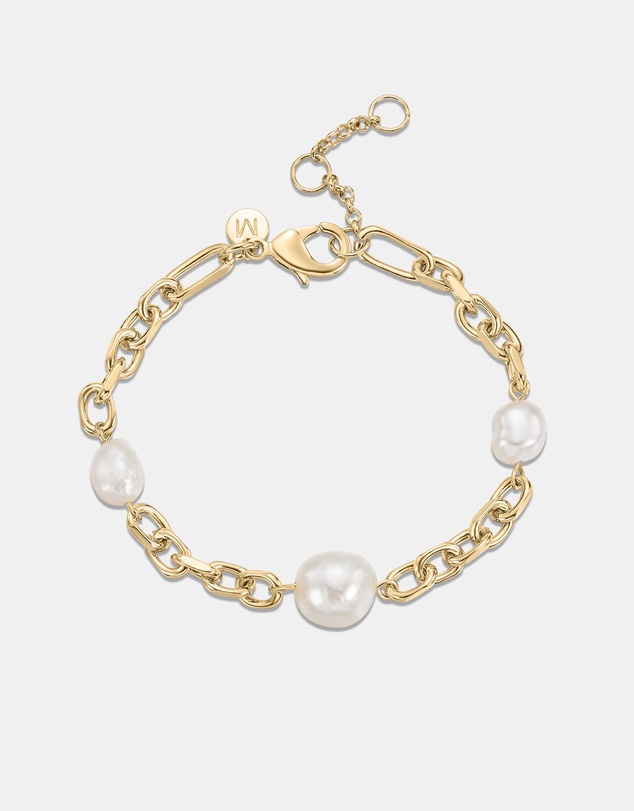 Mestige - Flamenco Pearl Bracelet - 18K Gold Plated
