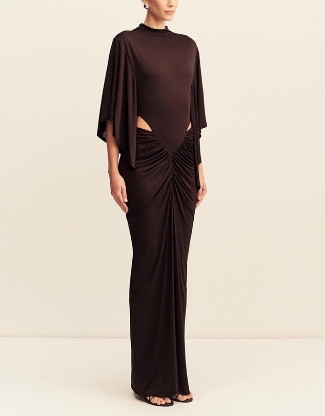 Shona Joy - Miro Cut Out Draped Maxi Dress