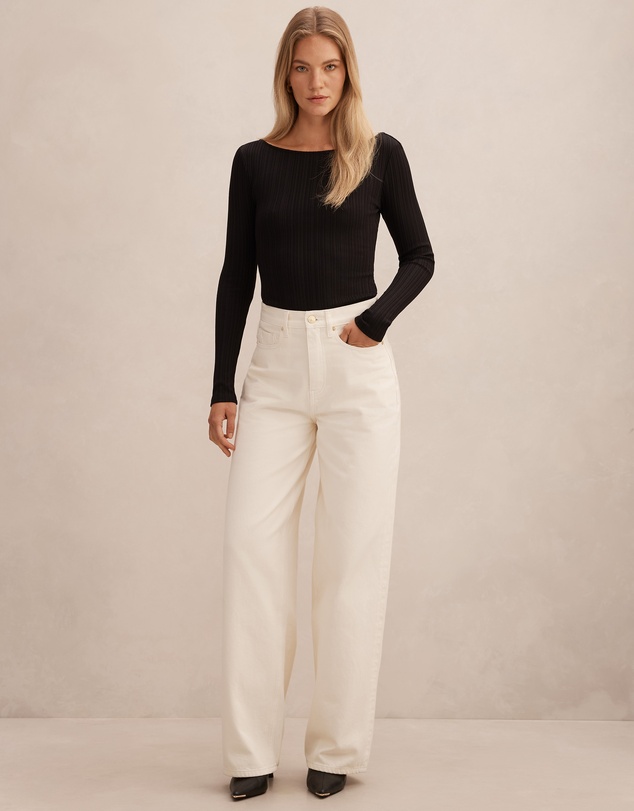 Forever New - Minka Ribbed Boat Neck Top