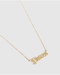 Alice In The Eve - 14k Gold Pisces Star Sign Necklace