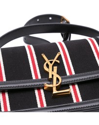 Pre-Loved by Azura Reborn - Pre-Loved Small Canvas Striped Solferino Satchel In Box