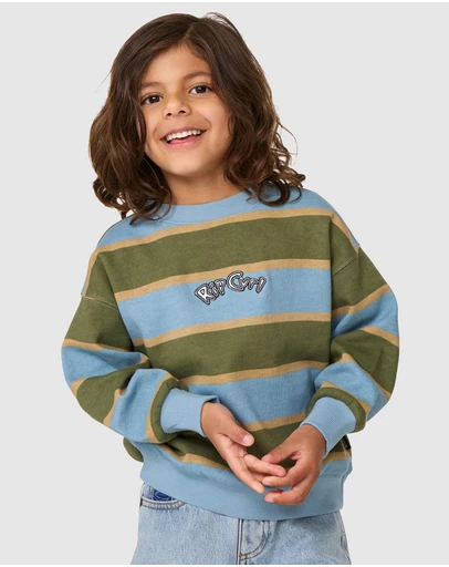 Rip Curl - The Wave Stripe Crew Sweat - Babies-Kids