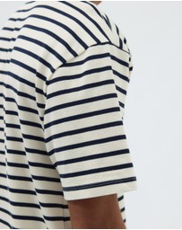 AERE - Heavyweight Stripe SS Tee