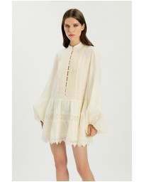 Bardot - Antonia Lace Trim Mini Dress