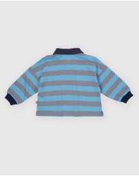 Goldie + Ace - Rugby Stripe Terry Sweat Top - Babies-Kids