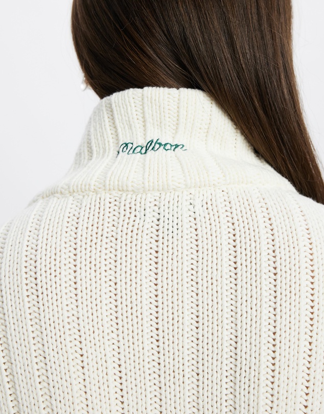 Malbon - Allegra Chunky Golf Knit Zip Up