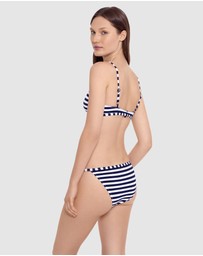 Polo Ralph Lauren - Pique Stripe Devin Low Rise Hipster Bikini Bottom
