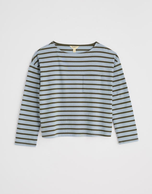Seasalt - Seasalt Cornwall Blue Beach Boat Organic Cotton Jersey Top