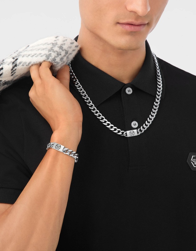 Philipp Plein - Plein Tag Silver-Tone Bracelet