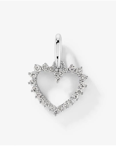 Michael Hill - Diamond Open Love Heart Pendant in 10kt White Gold