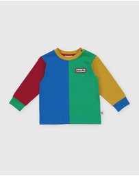 Goldie + Ace - Splice Colour Block LS Top - Babies-Kids