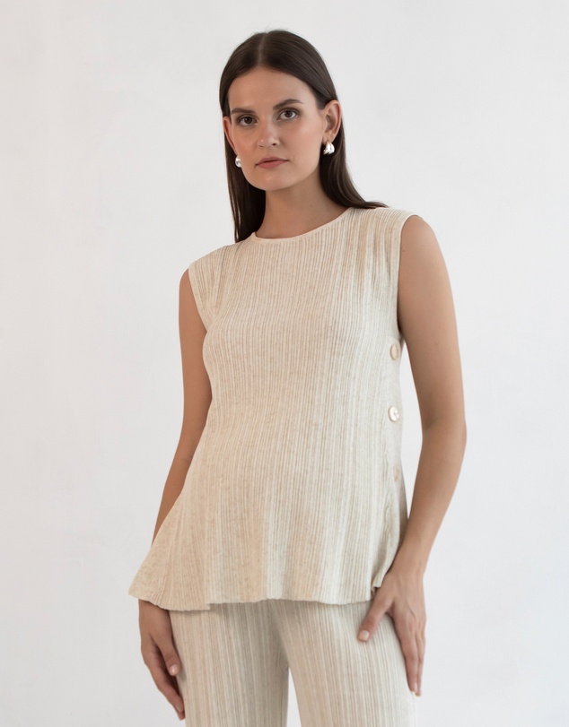 Soon Maternity - Collette Linen Knit Feeding Tank