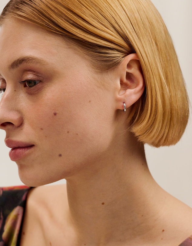 Ted Baker - Crislie Logo Hoop Earrings 12mm