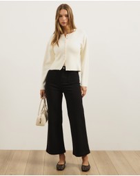 Atmos&Here - Rue Button Up Split Hem Knit Cardigan