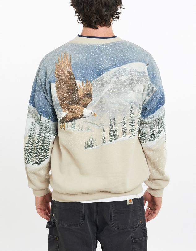 Vintage by The Real Deal - Pre Loved - Vintage 90s Eagle Wildlife Sweatshirt