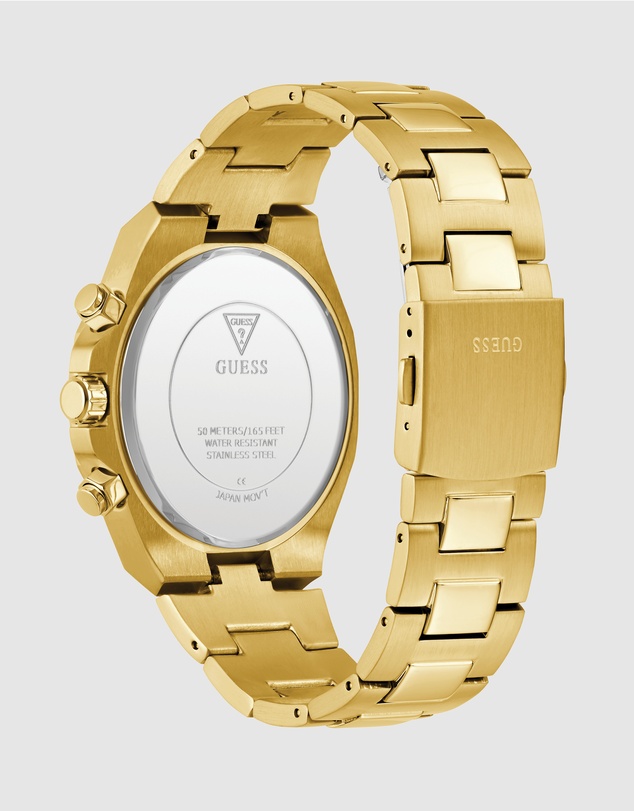 GUESS - Guess Men's Gold Tone 44mm Multi-function Watch