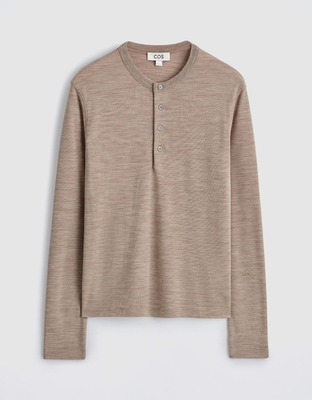 COS - Wool-Blend Henley Top