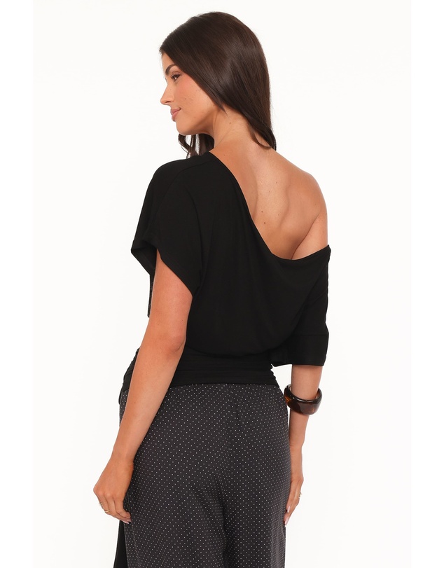 Petal & Pup - Clarke Off The Shoulder Tie Top - Black