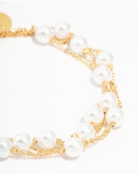 Lovisa - Gold Plated Pearl Layered Bracelet