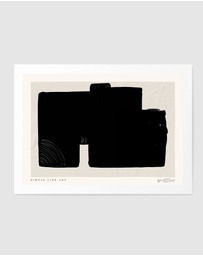 Olive et Oriel - Simple Artline No35 by Treechild Art Print