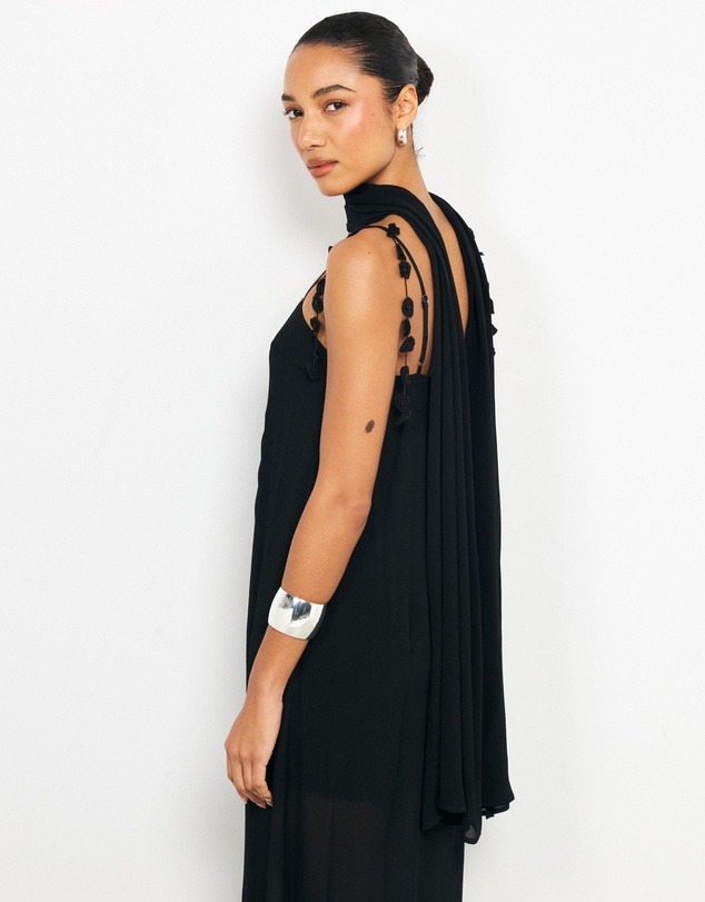 AERE - Ilaria Floral Scarf Maxi Dress