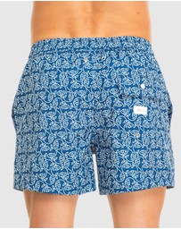 Tolu Australia - Boardshorts with Blue Fishes