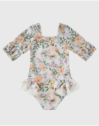 Aqua Blu Kids - Honeysuckle Short Sleeve Puff One Piece - Kids