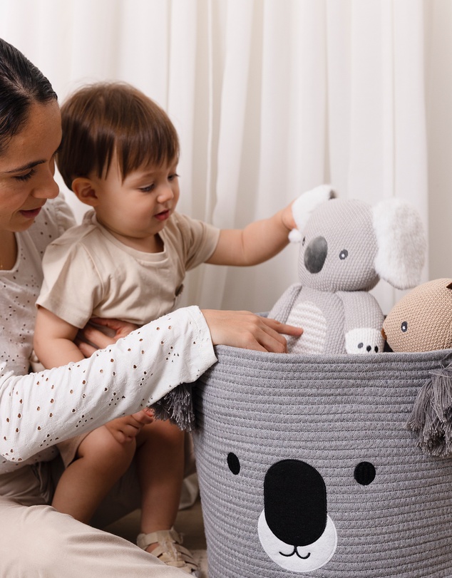 Living Textiles - Cotton Rope Animal Hamper - Koala