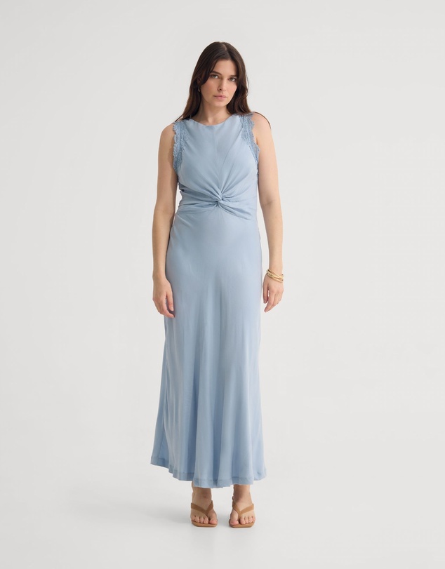 Oxford - Camilla Cupro Lace Trim Dress