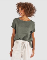 CAMIXA - Teena Linen T-shirt Top