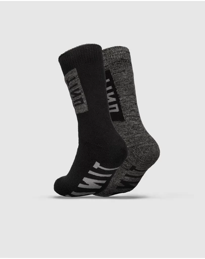 UNIT - UNIT Crew Men's Ultra Thick Bamboo Hi-Lux Socks - 2 Pack