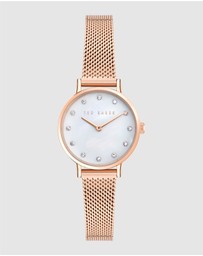 Ted Baker - Staciie 28mm Mother of Pearl Dial with Rose Gold-Tone Mesh Strap