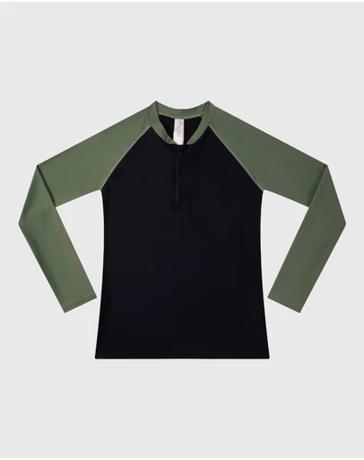 Aqua Blu Kids - Building Blocks Black Long Sleeve Rash Vest - Kids