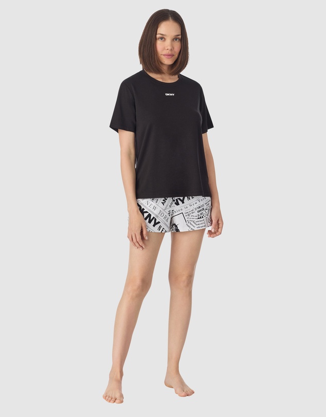 DKNY - Cotton Jersey Short Sleeve T-Shirt & Boxer Short Pyjama Set