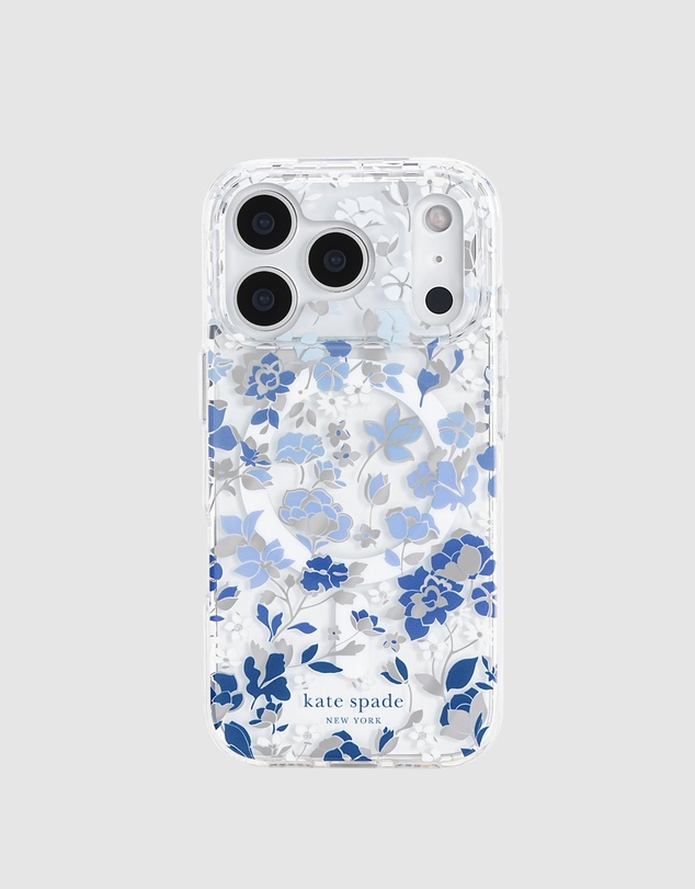 Kate Spade - Kate Spade Flowerbed Blue MagSafe Case for iPhone 17 Pro