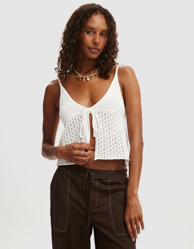 Cotton On - Knit Tie Up Cami