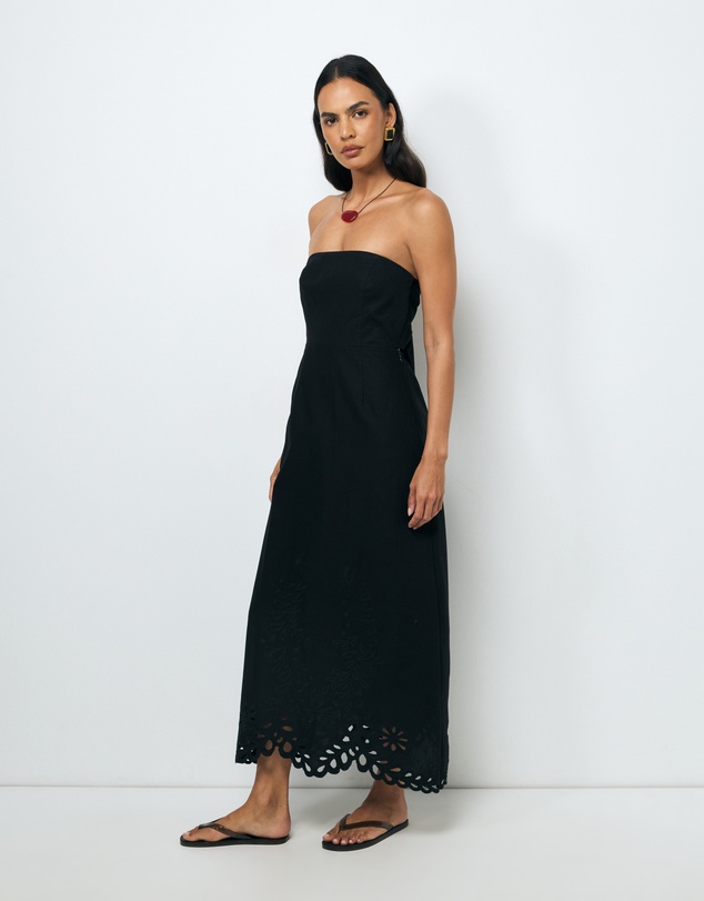 AERE - Adria Broderie Midi Dress