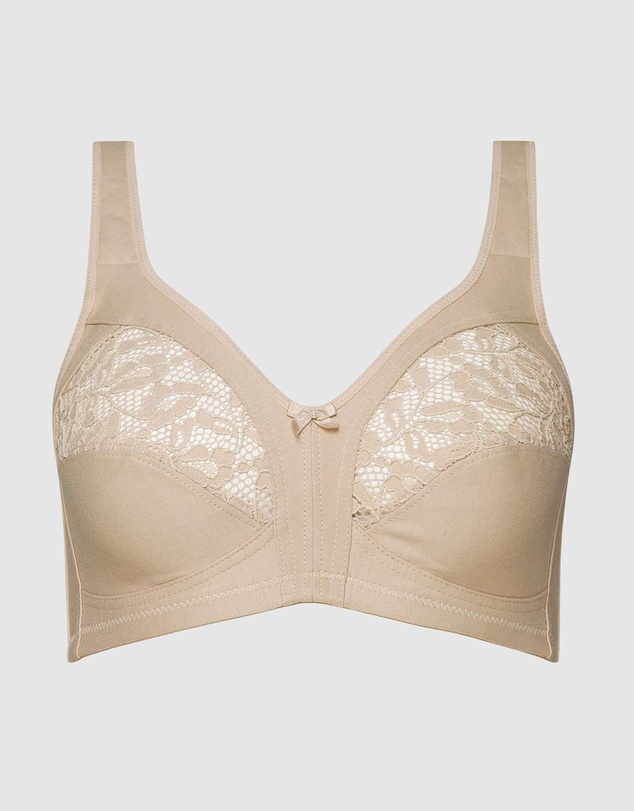 Naturana - Cotton Wirefree Wide Strap Bra